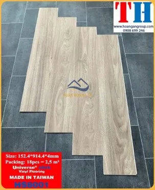 Sàn Nhựa Giả Gỗ Hèm Khóa Universe HS8001 Dày 4mm