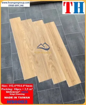 Sàn Nhựa Giả Gỗ Hèm Khóa Universe HS8003 Dày 4mm