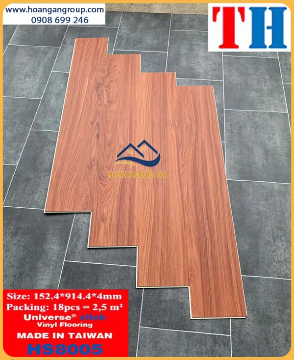 Sàn Nhựa Giả Gỗ Hèm Khóa Universe HS8005 Dày 4mm Sàn Nhựa Giả Gỗ Hèm Khóa Universe HS8005 Dày 4mm