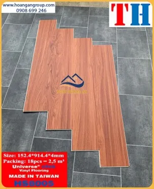 Sàn Nhựa Giả Gỗ Hèm Khóa Universe HS8005 Dày 4mm
