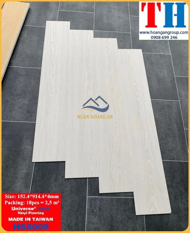 Sàn Nhựa Giả Gỗ Hèm Khóa Universe HS8008 Dày 4mm Sàn Nhựa Giả Gỗ Hèm Khóa Universe HS8008 Dày 4mm