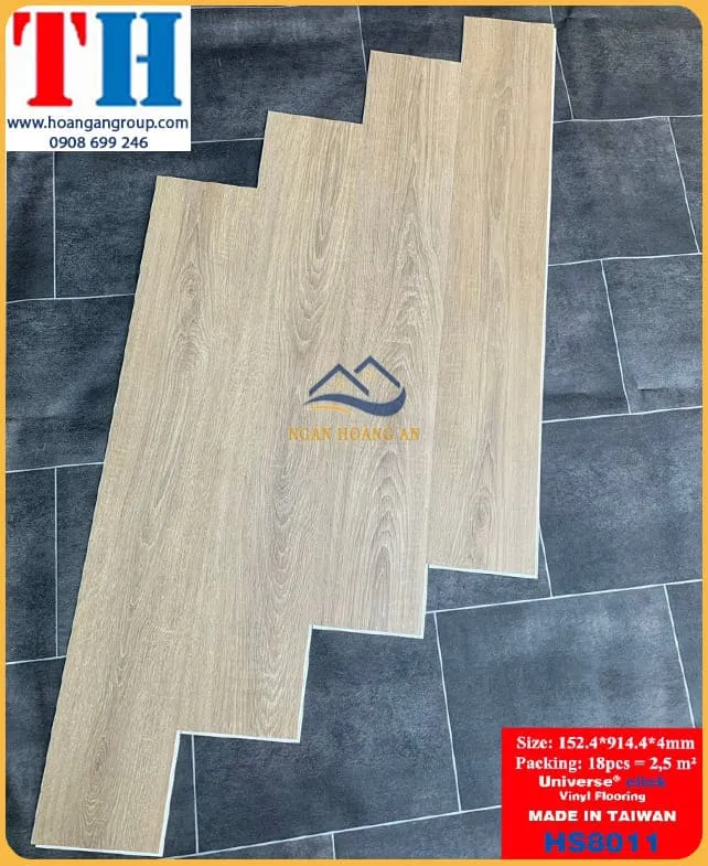 Sàn Nhựa Giả Gỗ Hèm Khóa Universe HS8011 Dày 4mm