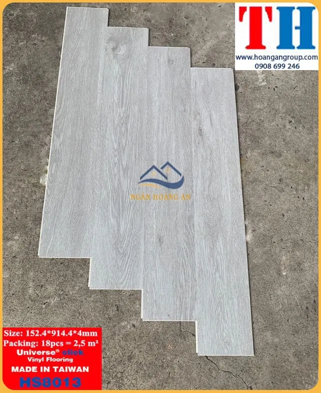 Sàn Nhựa Giả Gỗ Hèm Khóa Universe HS8013 Dày 4mm