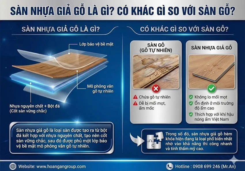 Sàn Nhựa Giả Gỗ Là Gì? Có Khác Gì So Với Sàn Gỗ?
