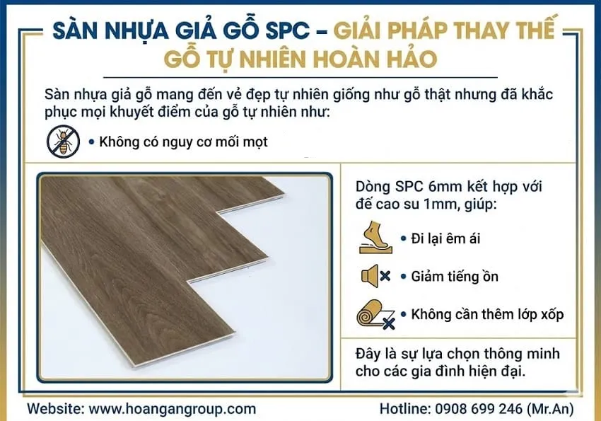 Sàn Nhựa Giả Gỗ SPC – Giải Pháp Thay Thế Gỗ Tự Nhiên Hoàn Hảo