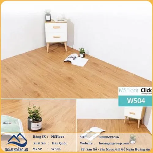 Sàn Nhựa Giả Gỗ Bóc Dán MsFloor W504