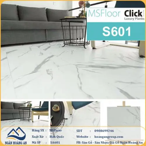Sàn Nhựa Giả Vân Đá MsFloor Dày 2mm S601