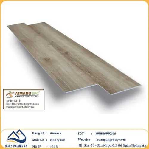 Sàn Nhựa Giả Gỗ Hèm Khóa Aimaru 4218