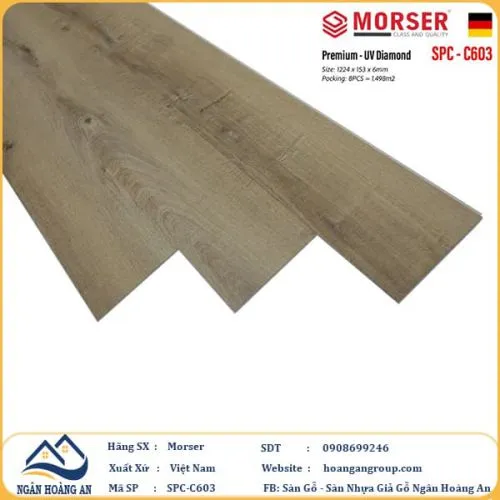 Sàn Nhựa Giả Gỗ Hèm Khóa Morser 6mm C603