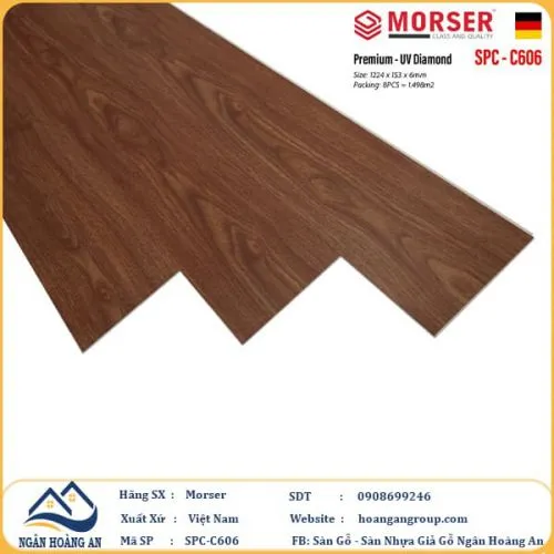 Sàn Nhựa Giả Gỗ Hèm Khóa Morser 6mm C606