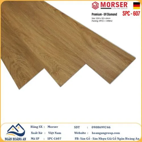 Sàn Nhựa Giả Gỗ Hèm Khóa Morser 6mm C607