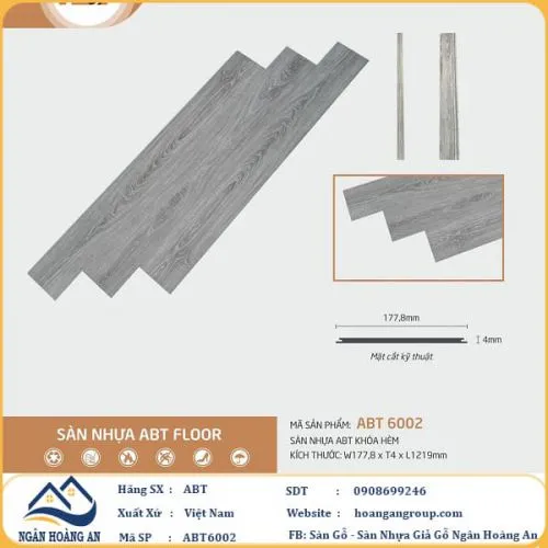 Sàn Nhựa Hèm Khoá ABT6002 4mm