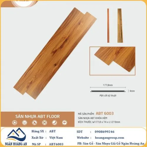 Sàn Nhựa Hèm Khoá ABT6003 4mm
