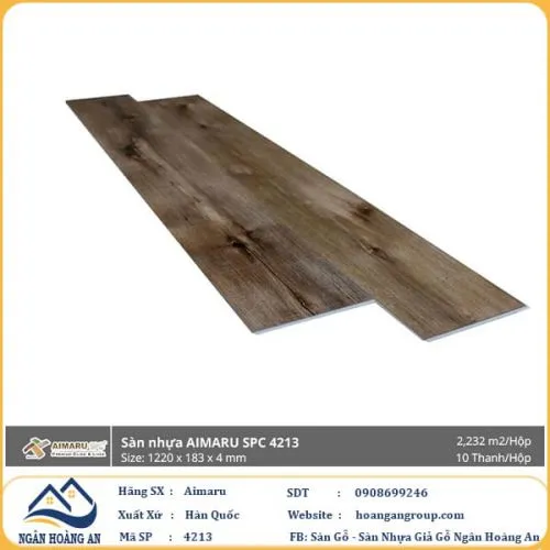 Sàn Nhựa Giả Gỗ Hèm Khóa Aimaru 4213