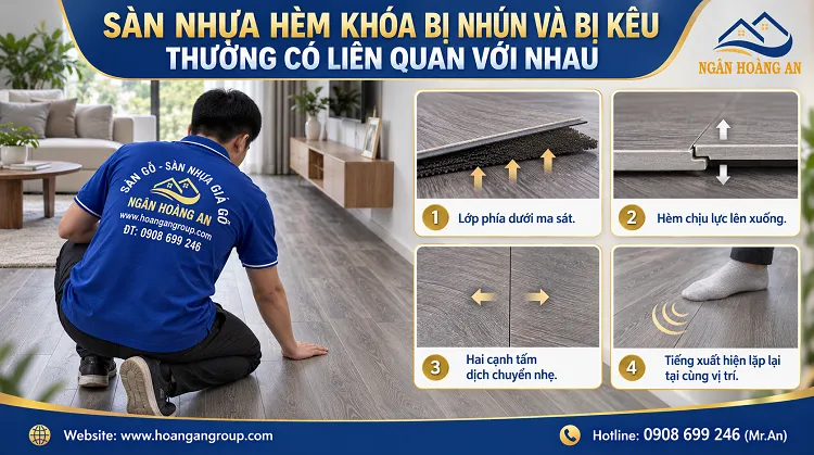Sàn Nhựa Hèm Khóa Bị Nhún Và Bị Kêu Thường Có Liên Quan Với Nhau Sàn Nhựa Hèm Khóa Bị Nhún Và Bị Kêu Thường Có Liên Quan Với Nhau