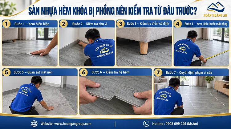Sàn Nhựa Hèm Khóa Bị Phồng Nên Kiểm Tra Từ Đâu Trước?