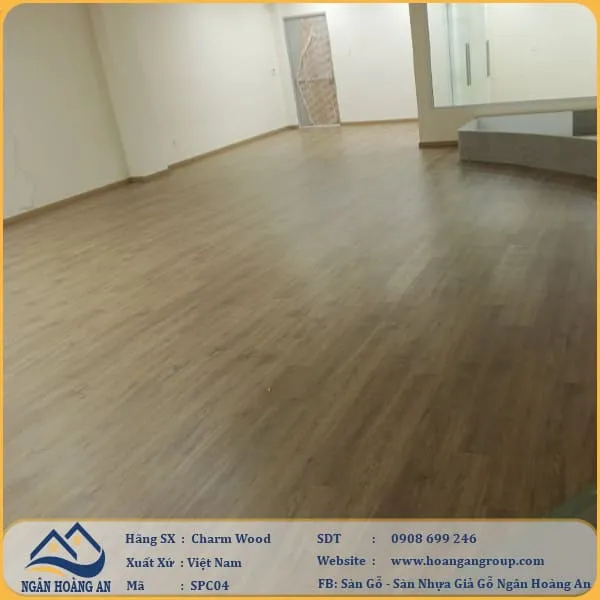 Sàn Nhựa Giả Gỗ Hèm Khóa Charm Wood SPC04 Tại Quận 3 TPHCM