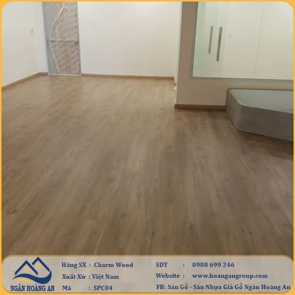Sàn Nhựa Giả Gỗ Hèm Khóa Charm Wood SPC04 Tại Quận 3 TPHCM