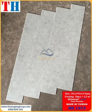 Sàn Nhựa Hèm Khóa Giả Bê Tông HS1973 Dày 4mm