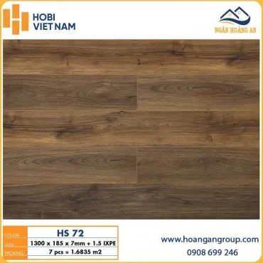 Sàn Nhựa Hèm Khóa Giả Gỗ Hobiwood HS72 7mm