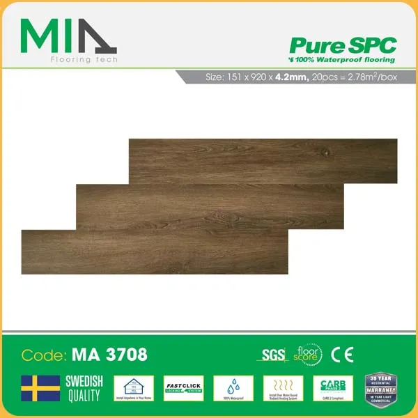 Sàn Nhựa Giả Gỗ Hèm Khóa MIA MA 3708 Tại Củ Chi TPHCM