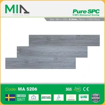 Sàn Nhựa Hèm Khóa MIA Giả Vân Gỗ MA 5206 Dày 5.2mm