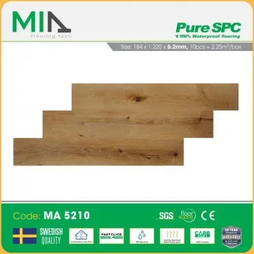 Sàn Nhựa Hèm Khóa MIA Giả Vân Gỗ MA 5210 Dày 5.2mm