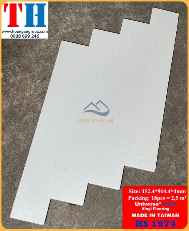 Sàn Nhựa Hèm Khóa Giả Vân Đá HS1974 Dày 4mm