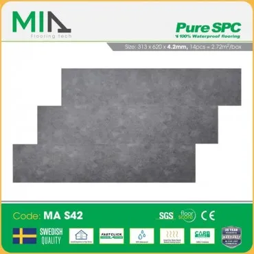 Sàn Nhựa Hèm Khóa MIA Giả Bê Tông MA S42 Dày 4.2mm