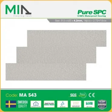 Sàn Nhựa Hèm Khóa MIA Giả Vân Thảm MA S43 Dày 4.2mm