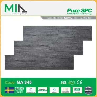 Sàn Nhựa Hèm Khóa MIA Giả Bê Tông MA S45 Dày 4.2mm