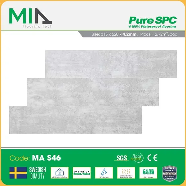 Sàn Nhựa Hèm Khóa Giả Bê Tông MA S46