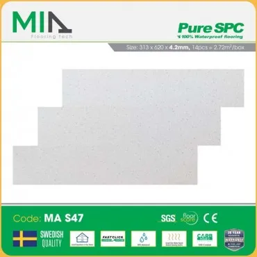 Sàn Nhựa Hèm Khóa MIA Giả Vân Đá MA S47 Dày 4.2mm