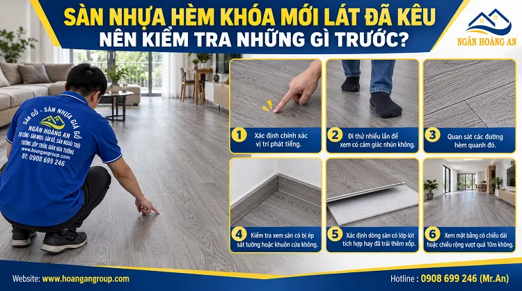 Sàn Nhựa Hèm Khóa Mới Lát Đã Kêu Nên Kiểm Tra Những Gì Trước? Sàn Nhựa Hèm Khóa Mới Lát Đã Kêu Nên Kiểm Tra Những Gì Trước?