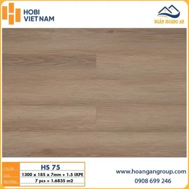 Sàn Nhựa Hèm Khoá SPC 7mm Hobiwood HS75