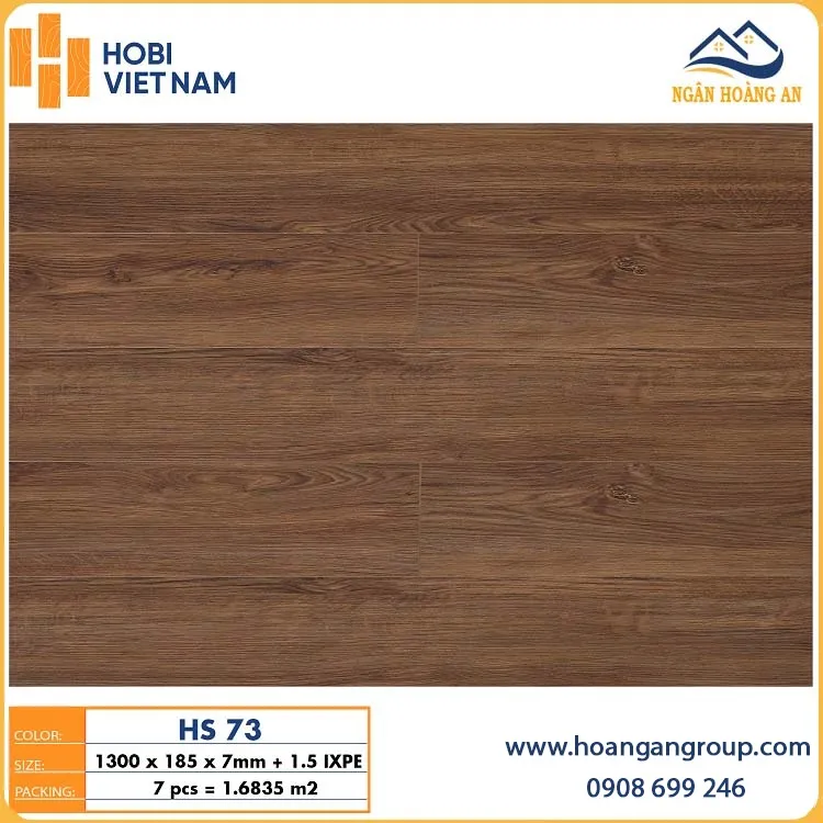 Sàn Nhựa Hèm Khóa SPC Hobiwood HS73 Dày 7mm