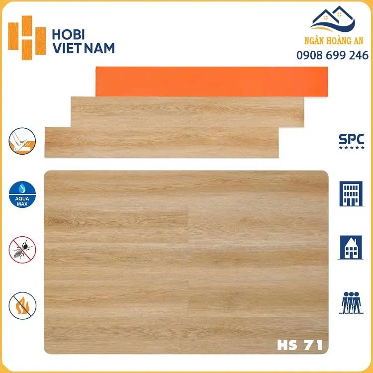 Sàn Nhựa Hèm Khóa Hobiwood HS71 Dày 7mm
