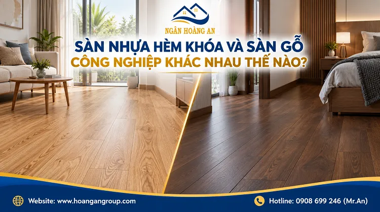 Sàn Nhựa Hèm Khóa Và Sàn Gỗ Công Nghiệp Khác Nhau Thế Nào?