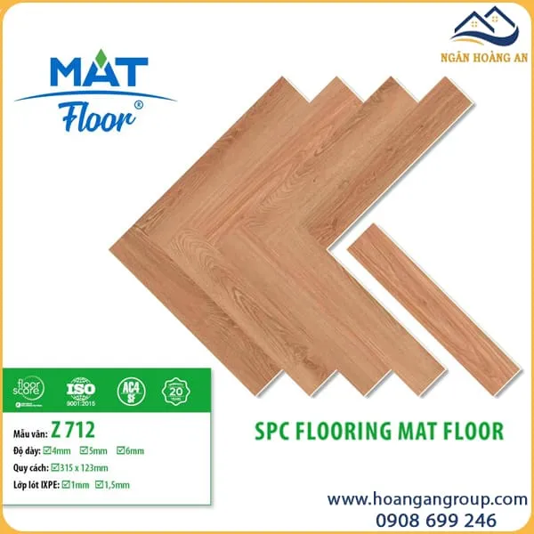 Sàn Nhựa Hèm Khóa Xương Cá Mat Floor Z712