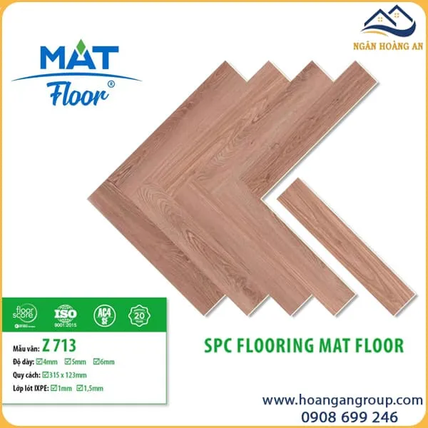 Sàn Nhựa Hèm Khóa Xương Cá Mat Floor Z713