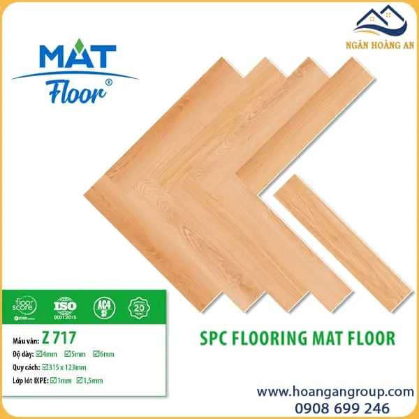 Sàn Nhựa Hèm Khóa Xương Cá Mat Floor Z717