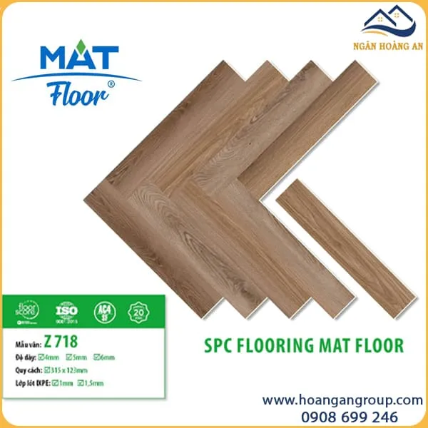 Sàn Nhựa Hèm Khóa Xương Cá Mat Floor Z718