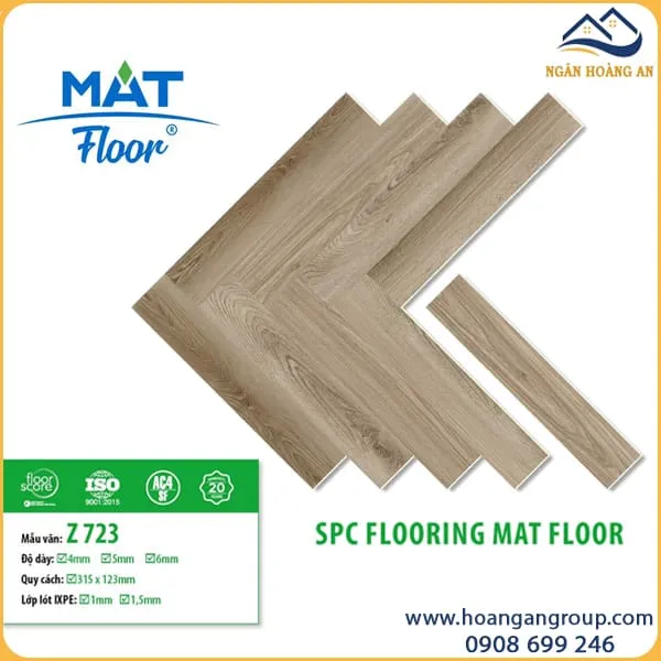 Sàn Nhựa Hèm Khóa Xương Cá Mat Floor Z723