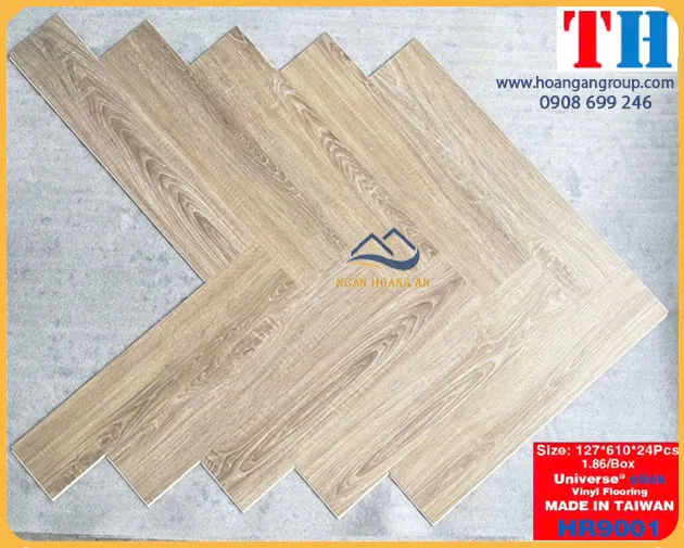 Sàn Nhựa Giả Gỗ Hèm Khóa Xương Cá HR9001 Dày 4mm