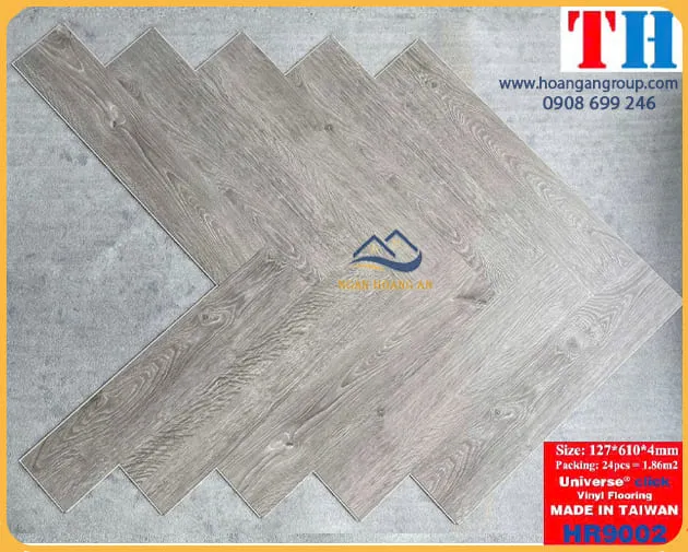 Sàn Nhựa Giả Gỗ Hèm Khóa Xương Cá HR9002 Dày 4mm