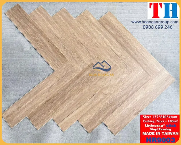 Sàn Nhựa Giả Gỗ Hèm Khóa Xương Cá HR9003 Dày 4mm