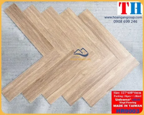 Sàn Nhựa Giả Gỗ Hèm Khóa Xương Cá HR9003 Dày 4mm