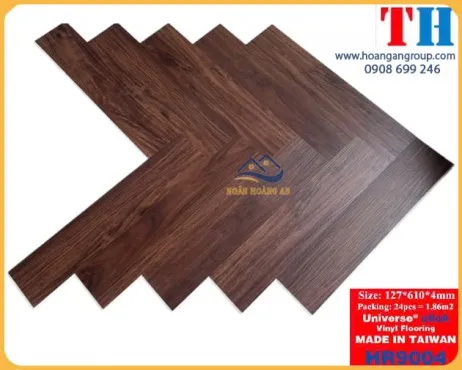 Sàn Nhựa Giả Gỗ Hèm Khóa Xương Cá HR9004 Dày 4mm
