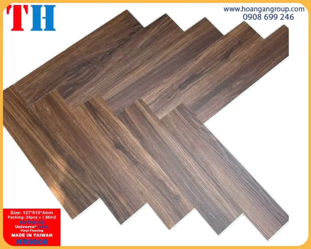 Sàn Nhựa Giả Gỗ Hèm Khóa Xương Cá HR9006 Dày 4mm