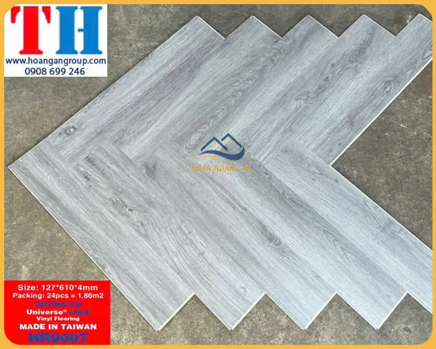 Sàn Nhựa Giả Gỗ Hèm Khóa Xương Cá HR9007 Dày 4mm